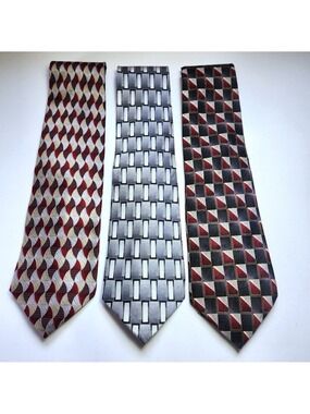 Pierre Cardin Tie Lot of 3 Men's Neckties 100% Silk